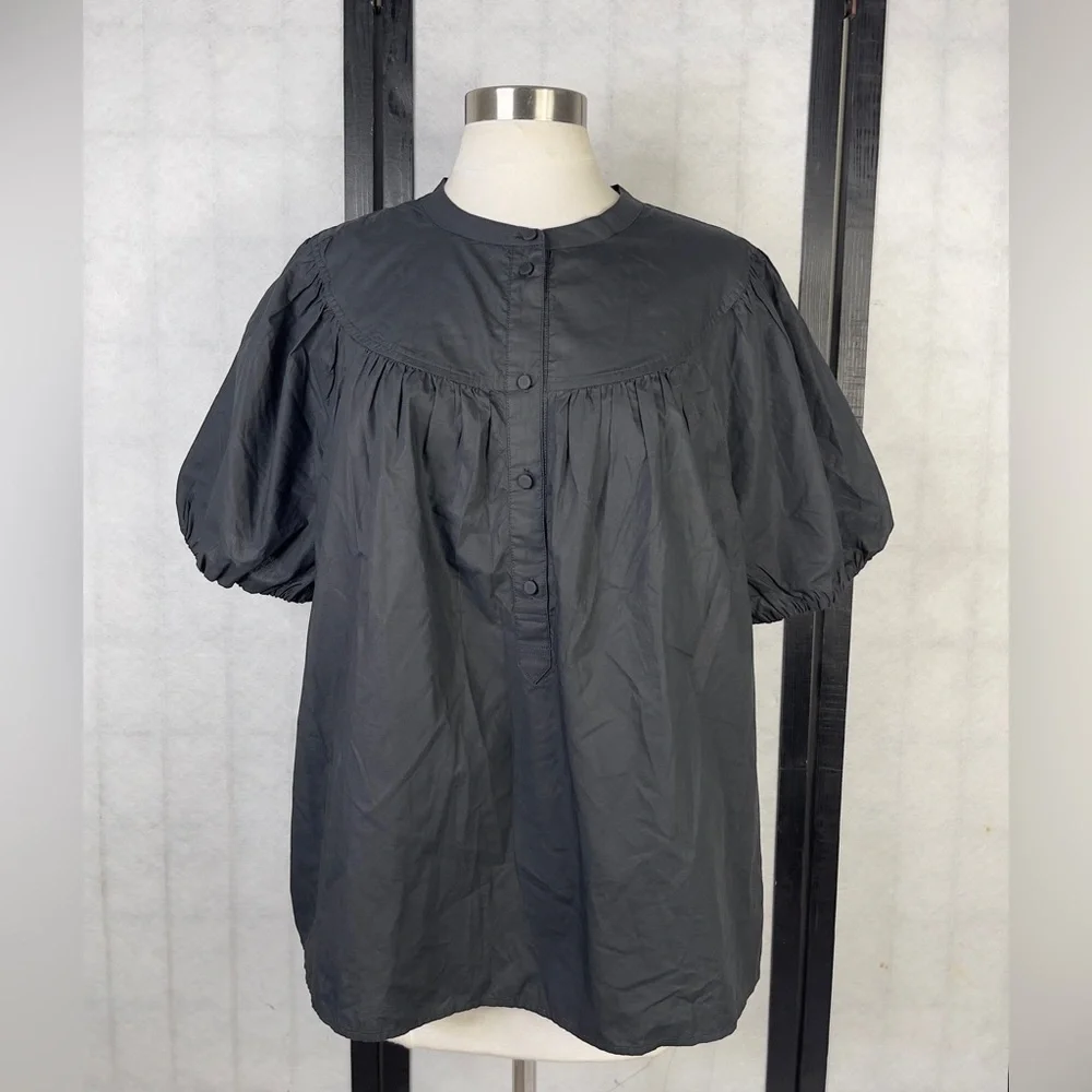 J. Crew Charcoal Button-Up Blouse - Picture 2 of 11